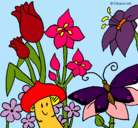 Dibujo Fauna y flora pintado por johana******
