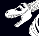 Dibujo Esqueleto tiranosaurio rex pintado por Gina