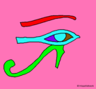 Dibujo Ojo Horus pintado por ana