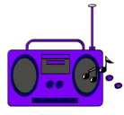 Dibujo Radio cassette 2 pintado por ESTRELLA