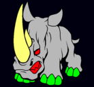 Dibujo Rinoceronte II pintado por josito