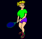 Dibujo Chica tenista pintado por pilaranahi