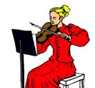 Dibujo Dama violinista pintado por julylak-pa