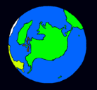 Dibujo Planeta Tierra pintado por gino