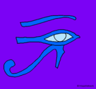 Dibujo Ojo Horus pintado por cristinalebreroL