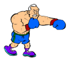 Dibujo Boxeador pintado por minidago