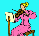 Dibujo Dama violinista pintado por eduymar100