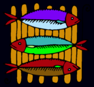 Dibujo Pescado a la brasa pintado por douglasquintana