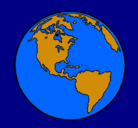 Dibujo Planeta Tierra pintado por juli