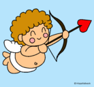 Dibujo Cupido pintado por fran