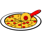 Dibujo Pizza pintado por cesia
