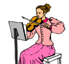 Dibujo Dama violinista pintado por ruth