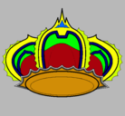 Dibujo Corona real pintado por pher