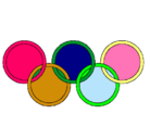 Dibujo Anillas de los juegos olimpícos pintado por mafe