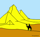 Dibujo Paisaje con pirámides pintado por Nieves