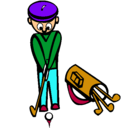 Dibujo Jugador de golf II pintado por dongato