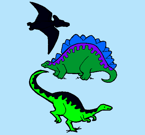 Tres clases de dinosaurios