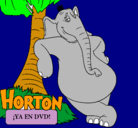 Dibujo Horton pintado por horton