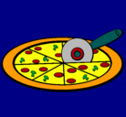 Dibujo Pizza pintado por zareth