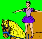 Dibujo Trapecista encima de caballo pintado por sofiadonoso