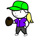 Dibujo Jugadora de béisbol pintado por ZARITA...XD