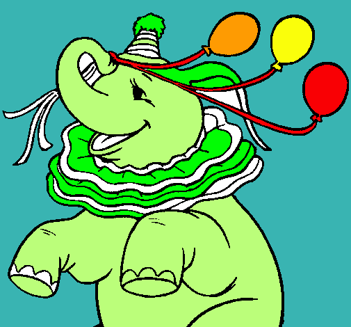 Elefante con 3 globos