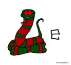 Dibujo Serpiente pintado por erick