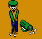 Dibujo Jugador de golf II pintado por ignacia