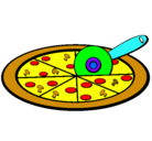 Dibujo Pizza pintado por yicel