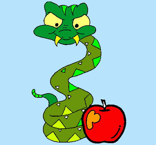 Serpiente y manzana