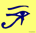 Dibujo Ojo Horus pintado por adrian