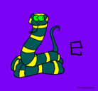 Dibujo Serpiente pintado por CARMEN