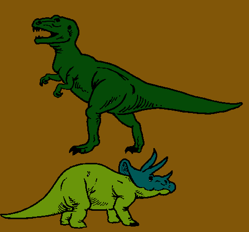 Triceratops y tiranosaurios rex