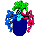 Dibujo Escudo de armas y casco pintado por keisy