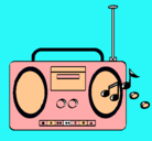 Dibujo Radio cassette 2 pintado por sakura