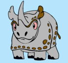 Dibujo Rinoceronte pintado por cristian