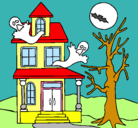 Dibujo Casa fantansma pintado por ailen