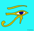 Dibujo Ojo Horus pintado por ojoegipcio