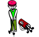 Dibujo Jugador de golf II pintado por ZARITA...XD