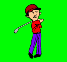 Dibujo Jugador de golf pintado por alba
