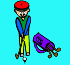Dibujo Jugador de golf II pintado por joanDC