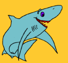 Dibujo Tiburón alegre pintado por joel