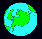 Dibujo Planeta Tierra pintado por mario