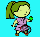 Dibujo Chica tenista pintado por aspire