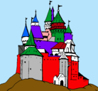 Dibujo Castillo medieval pintado por guille