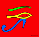 Dibujo Ojo Horus pintado por pfjmc