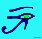 Dibujo Ojo Horus pintado por PAULA