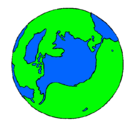 Dibujo Planeta Tierra pintado por ivan