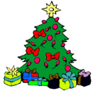 Dibujo Árbol de navidad pintado por noel5254555544