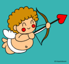 Dibujo Cupido pintado por yolanda